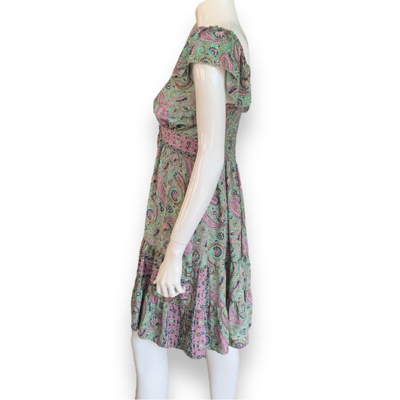 SILK PAISLEY PRINT SUNDRESS. WOMEN’S SIZE SMALL - Picture 4 of 8